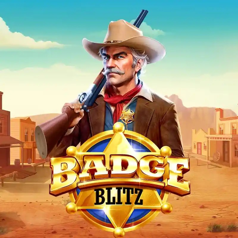 Badge Blitz logo – Slots by Pragmatic Play at Realz Casino