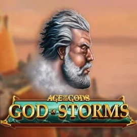 Age Of The Gods: God of Storms slot logo by Playtech at Realz Casino