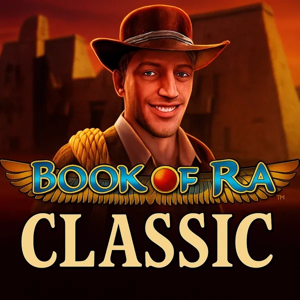 Book of Ra Classic casino game by Novomatic – featured logo at Realz Casino