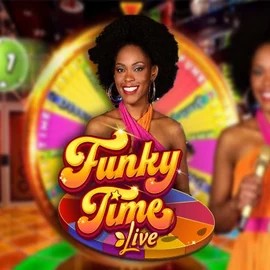 Funky Time online game logo by Evolution on realzzcasino.com