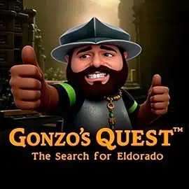 Gonzo's Quest slot logo by NetEnt at Realz Casino