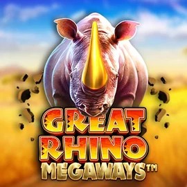 Great Rhino Megaways slot logo by Pragmatic Play at Realz Casino