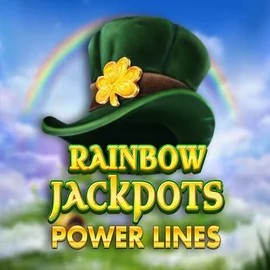 Rainbow Jackpots Power Lines slot logo by Red Tiger Gaming at Realz Casino